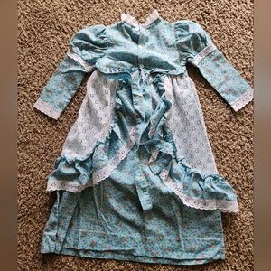 Vintage blue Peaches & Cream cottage dress, size 3T